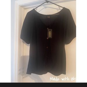 black peplum top new, tags on